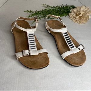 Vionic Orthotic Embellished Navassa Sandal White 8